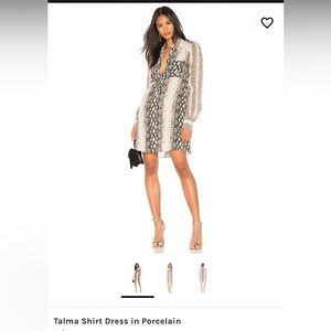 Joie Black and Cream Snake Print Mini Skirt